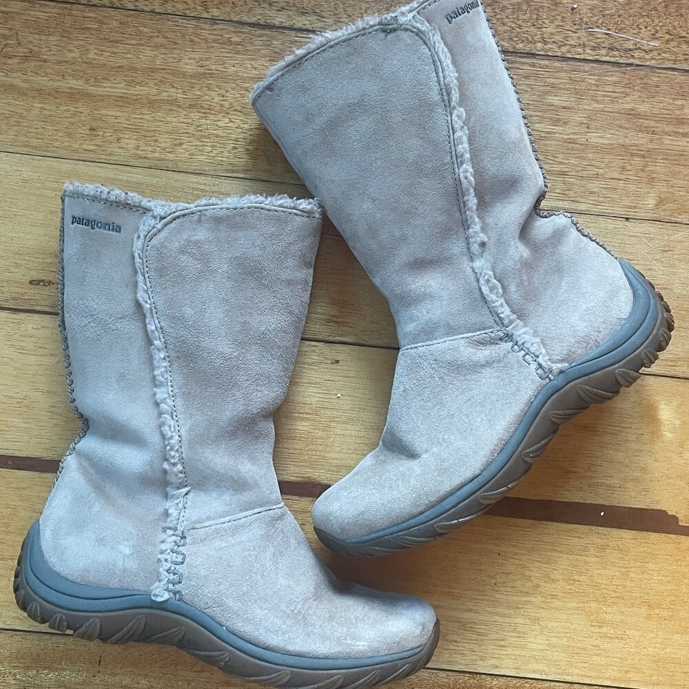 Patagonia Lugano Waterproof Leather Winter Boots Sz 8